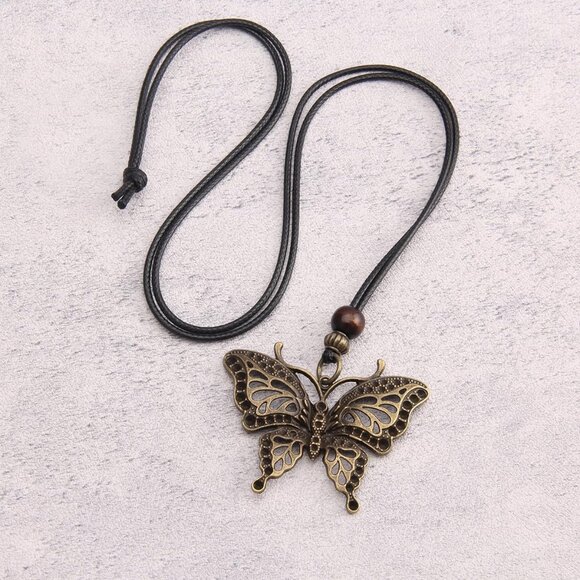 Necklaces for Women Wooden Pendant Vintage Sweater Chain Handmade - Picture 4 of 9